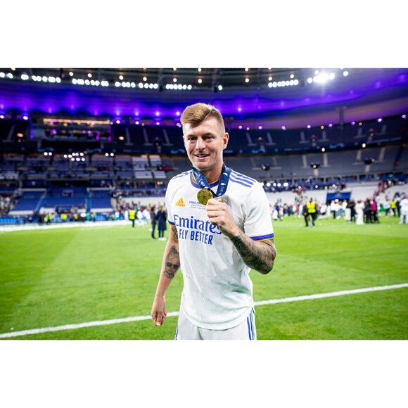 Kroos Real Madrid 2021 2022 UEFA FINAL Long Sleeve Soccer Jersey XL - Picture 10 of 10
